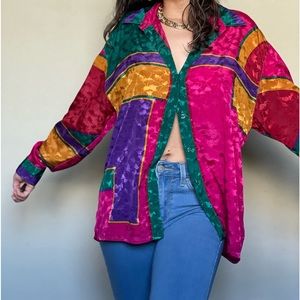 Colorful vintage 80’s button up